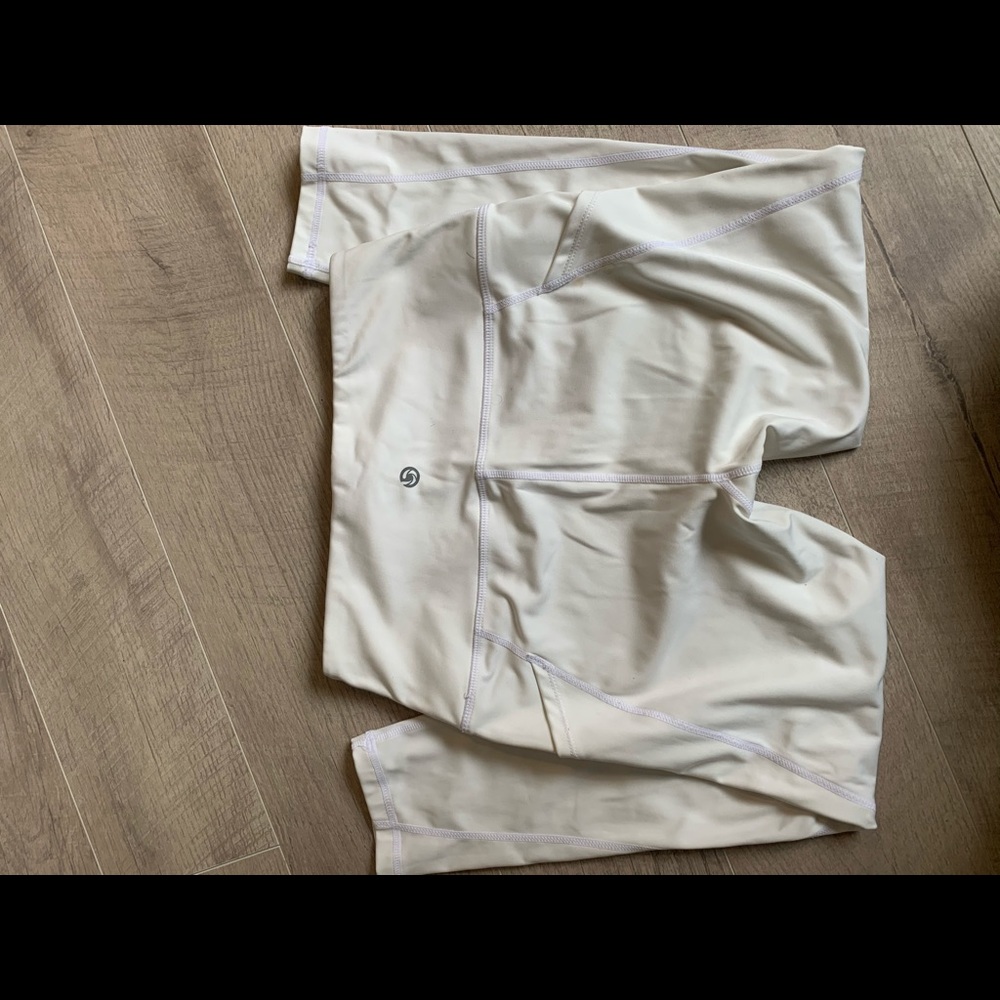 White bubblelime leggins 7/8 length